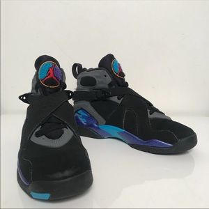Aqua Jordan 8s 4Y